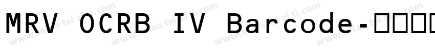 MRV OCRB IV Barcode字体转换